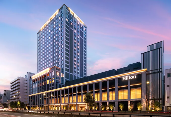 Hilton Hiroshima Night Exterior